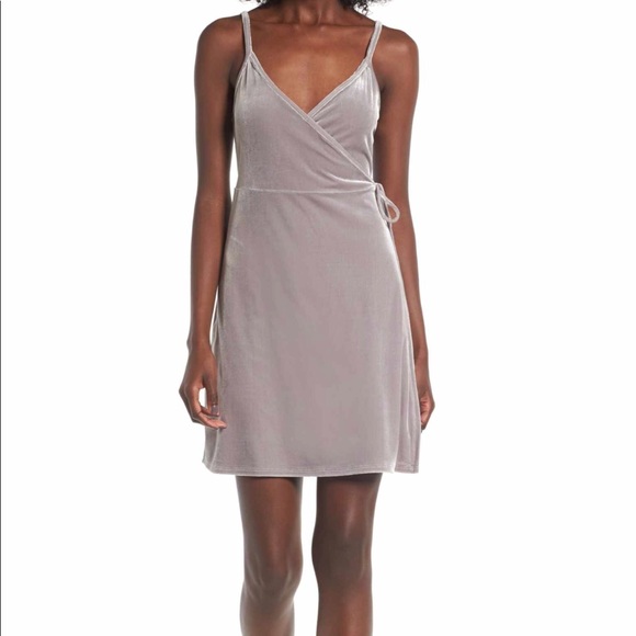 bp Dresses & Skirts - Velvet wrap around dress